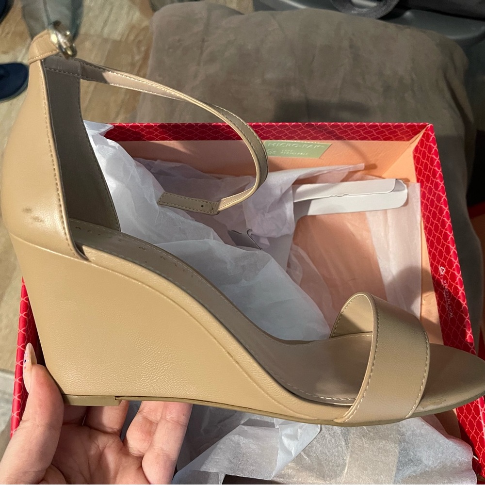 Nude Kelly & Katie Wedge Heels